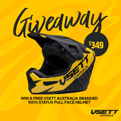 Win a Free VSETT Australia branded 100% STATUS Full Face Helmet